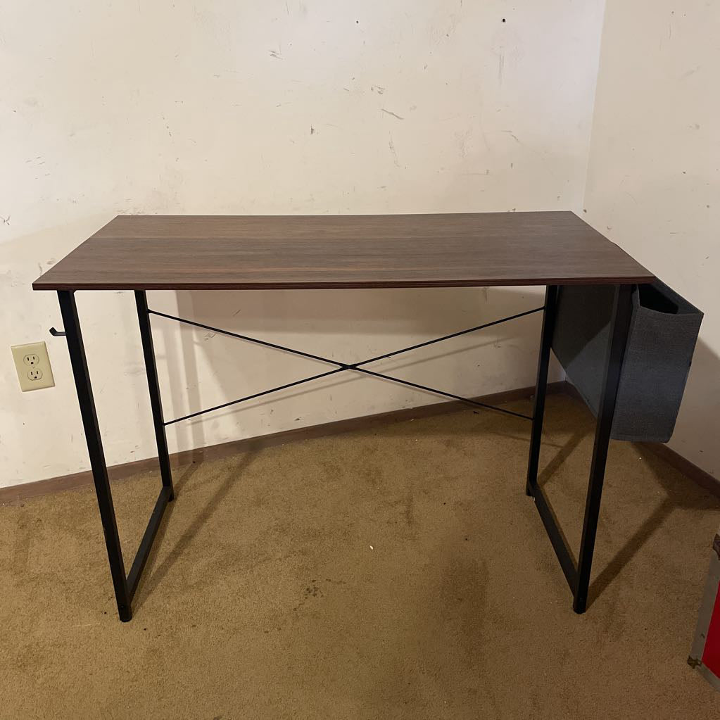 Faux Wood + Metal Desk