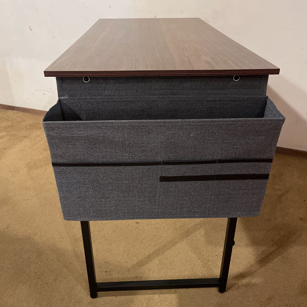 Faux Wood + Metal Desk