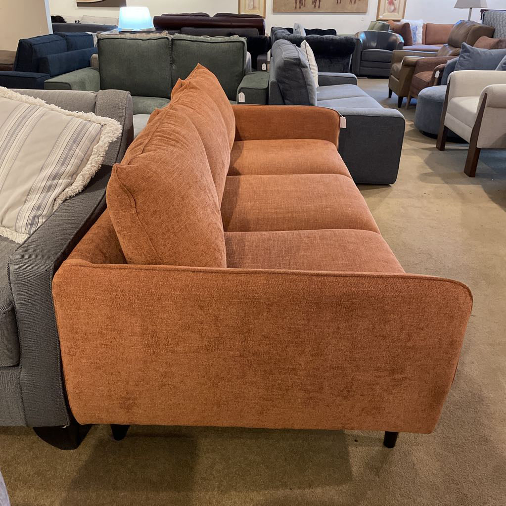 3 Seat Orange Sofa