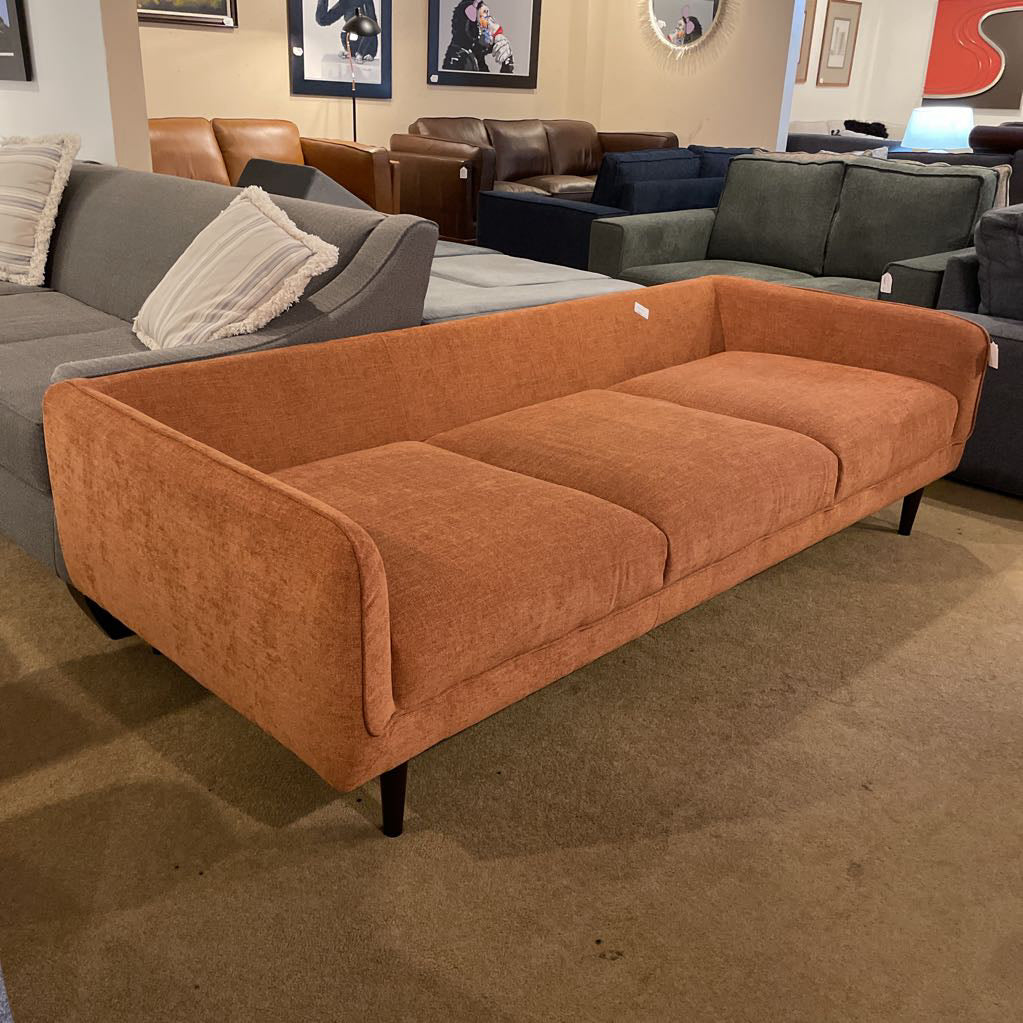 3 Seat Orange Sofa