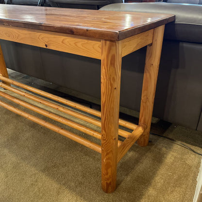 Pine Slatted Tier Wooden Console Table C CONSOLE TABLES