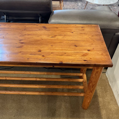 Pine Slatted Tier Wooden Console Table C CONSOLE TABLES