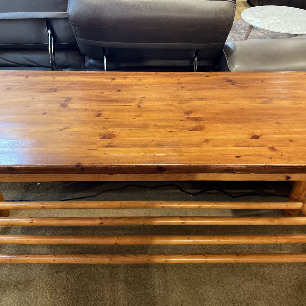 Pine Slatted Tier Wooden Console Table C CONSOLE TABLES