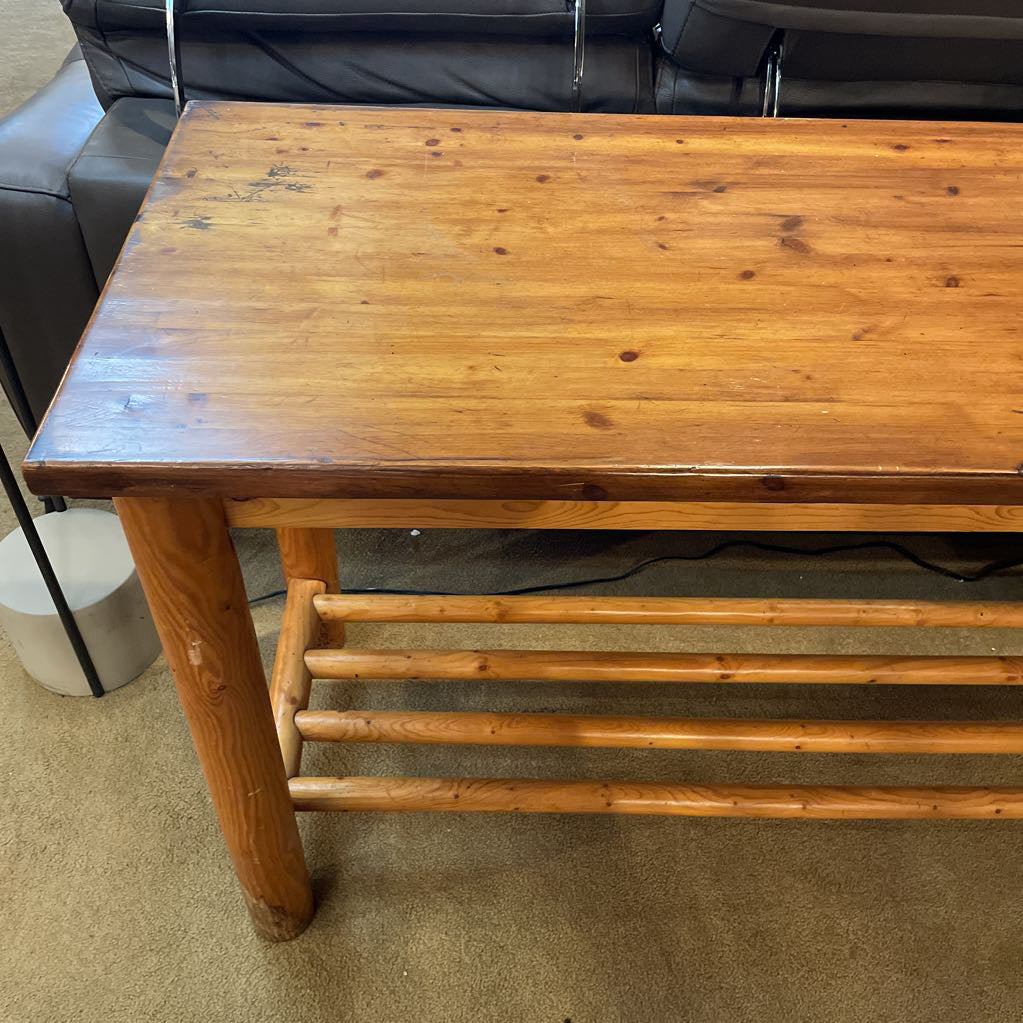 Pine Slatted Tier Wooden Console Table C CONSOLE TABLES