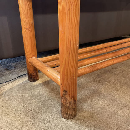 Pine Slatted Tier Wooden Console Table C CONSOLE TABLES