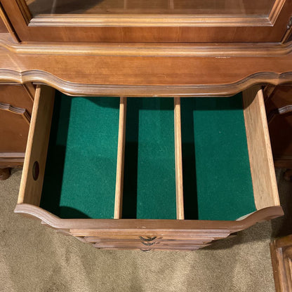 Bassett Maple Vintage China Hutch