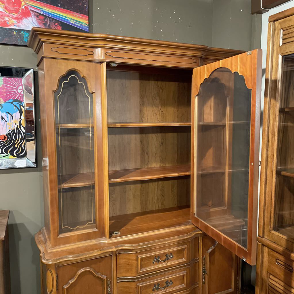 Bassett Maple Vintage China Hutch
