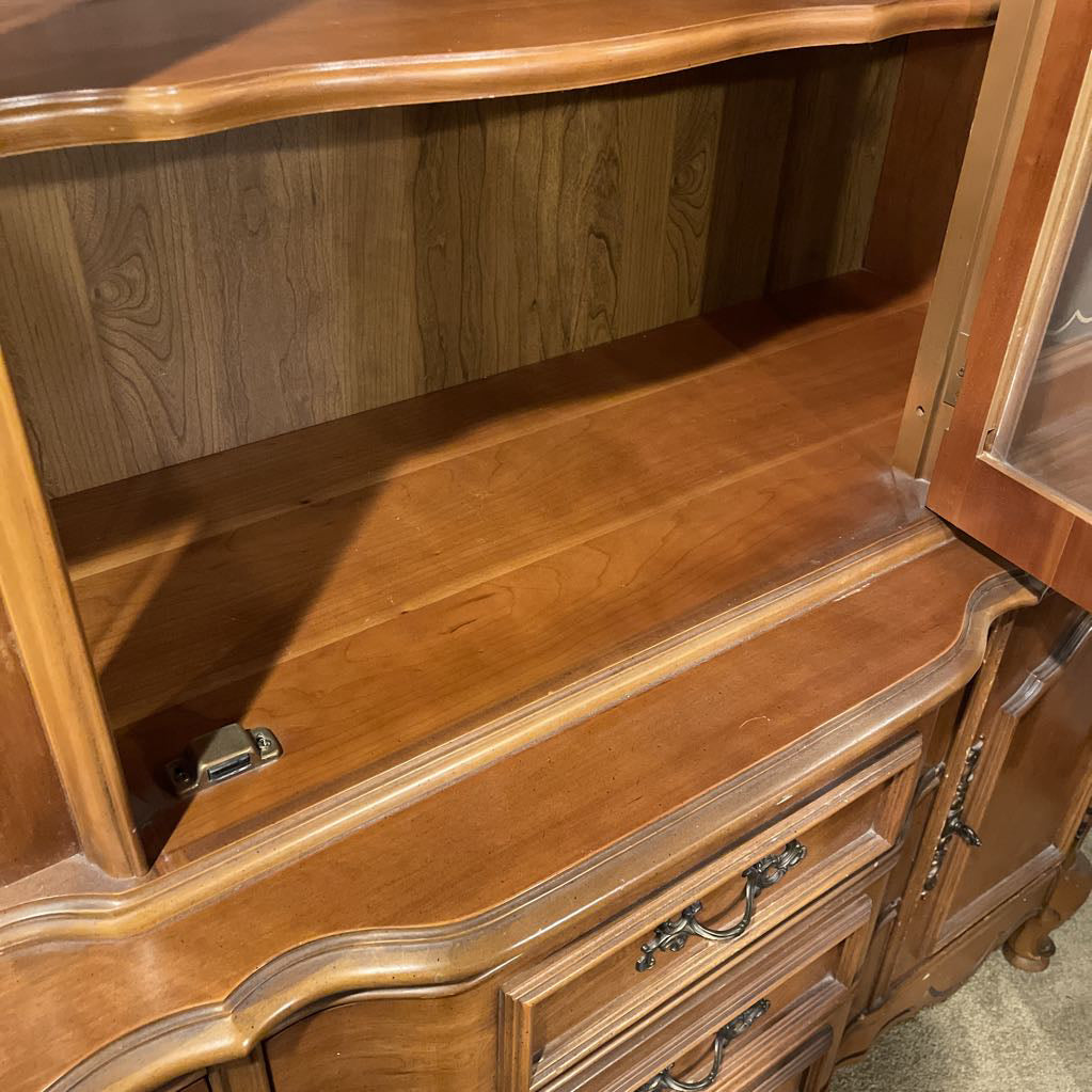 Bassett Maple Vintage China Hutch
