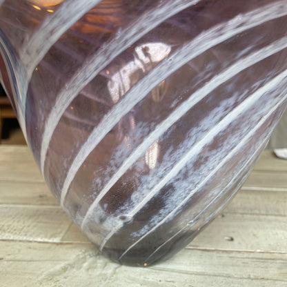 Green Wave Edge Lg. Amethyst Bowl