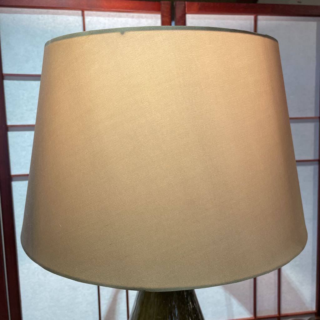 Purple Eggplant Glass Base Table Lamp