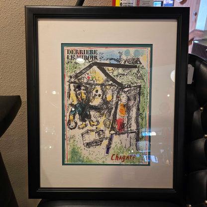 MARC CHAGALL Lithograph - "The Artist at the Village I"