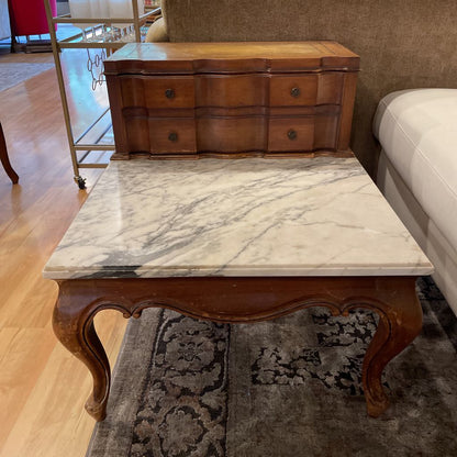 Marble Top Victorian Style Step Up Table