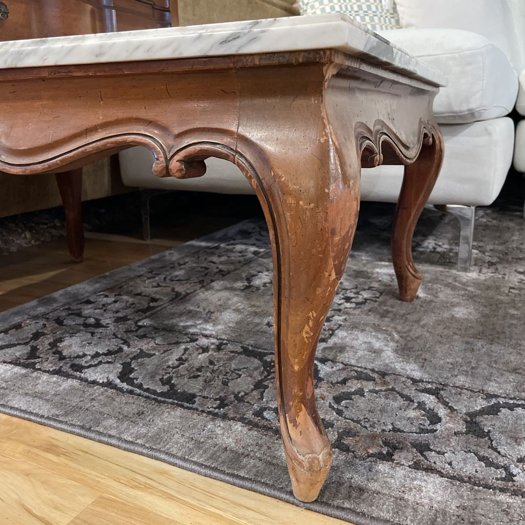 Marble Top Victorian Style Step Up Table