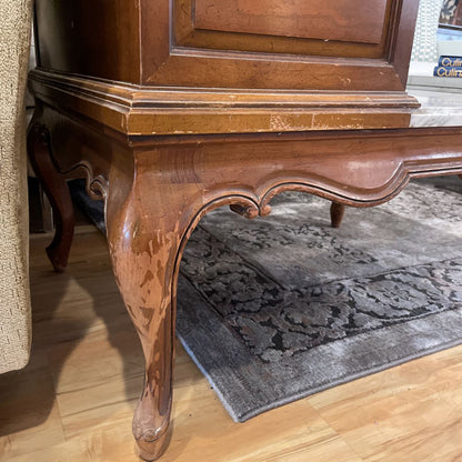 Marble Top Victorian Style Step Up Table