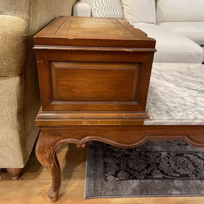 Marble Top Victorian Style Step Up Table