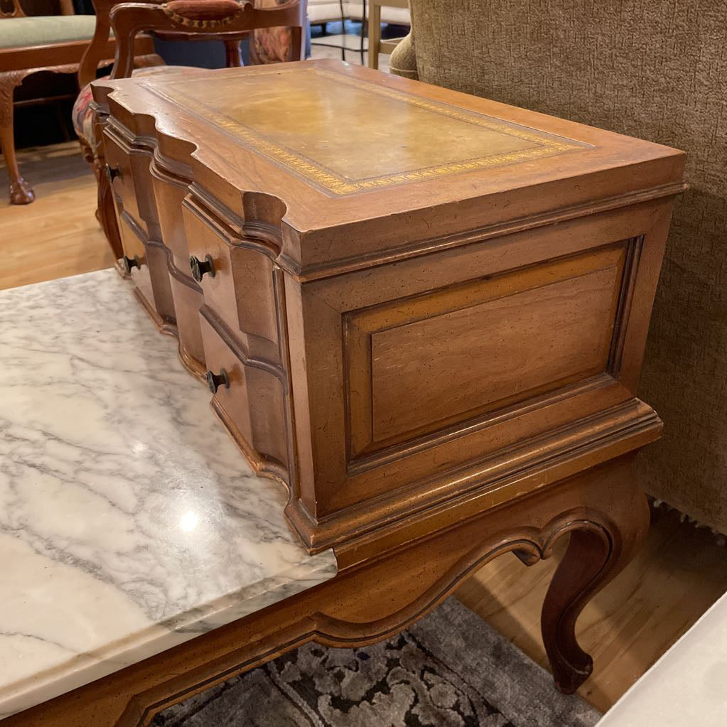Marble Top Victorian Style Step Up Table
