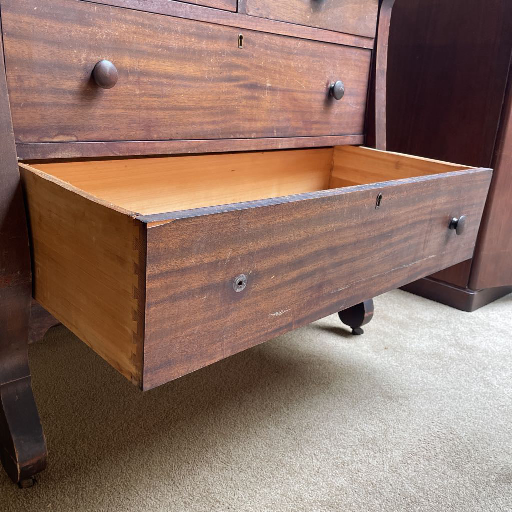 Vintage 4 Drawer Chest with Mirror AS IS