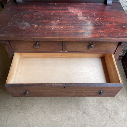 Vintage 4 Drawer Chest with Mirror AS IS