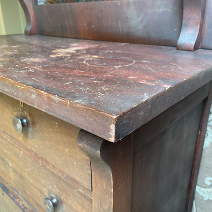 Vintage 4 Drawer Chest with Mirror AS IS