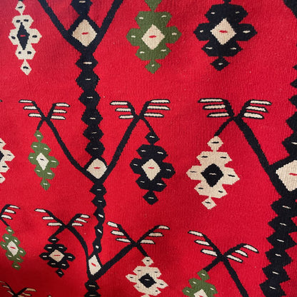 10x6 Bright Red Patterned Area Rug