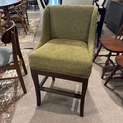 Set of 3 Bronze Nailhead Spotted Swivel Counter Chairs