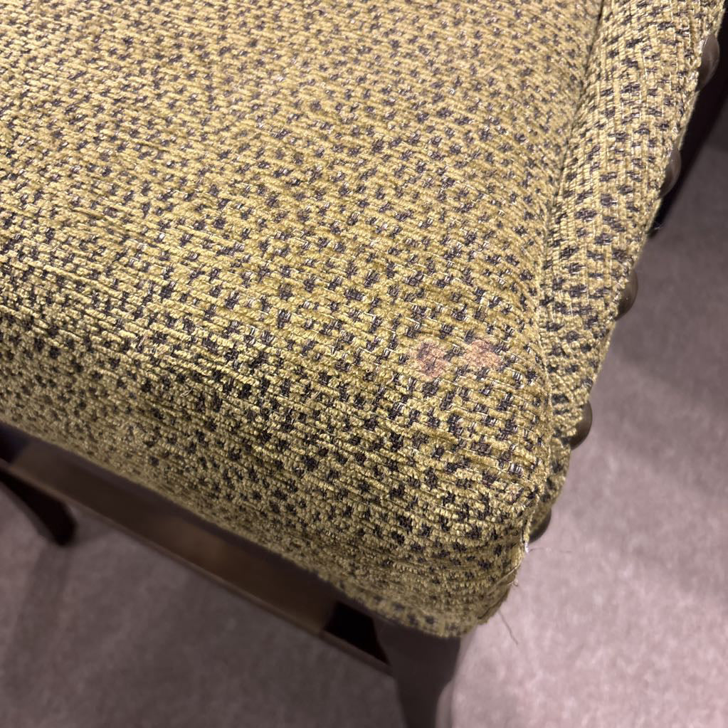 Set of 3 Bronze Nailhead Spotted Swivel Counter Chairs