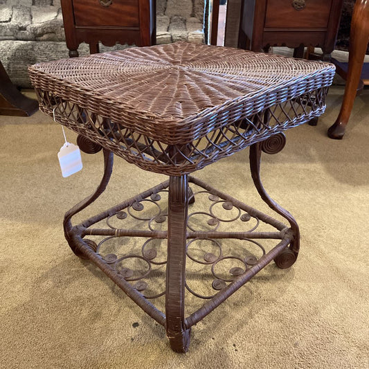 Victorian Wicker Side Table C SIDE TABLES