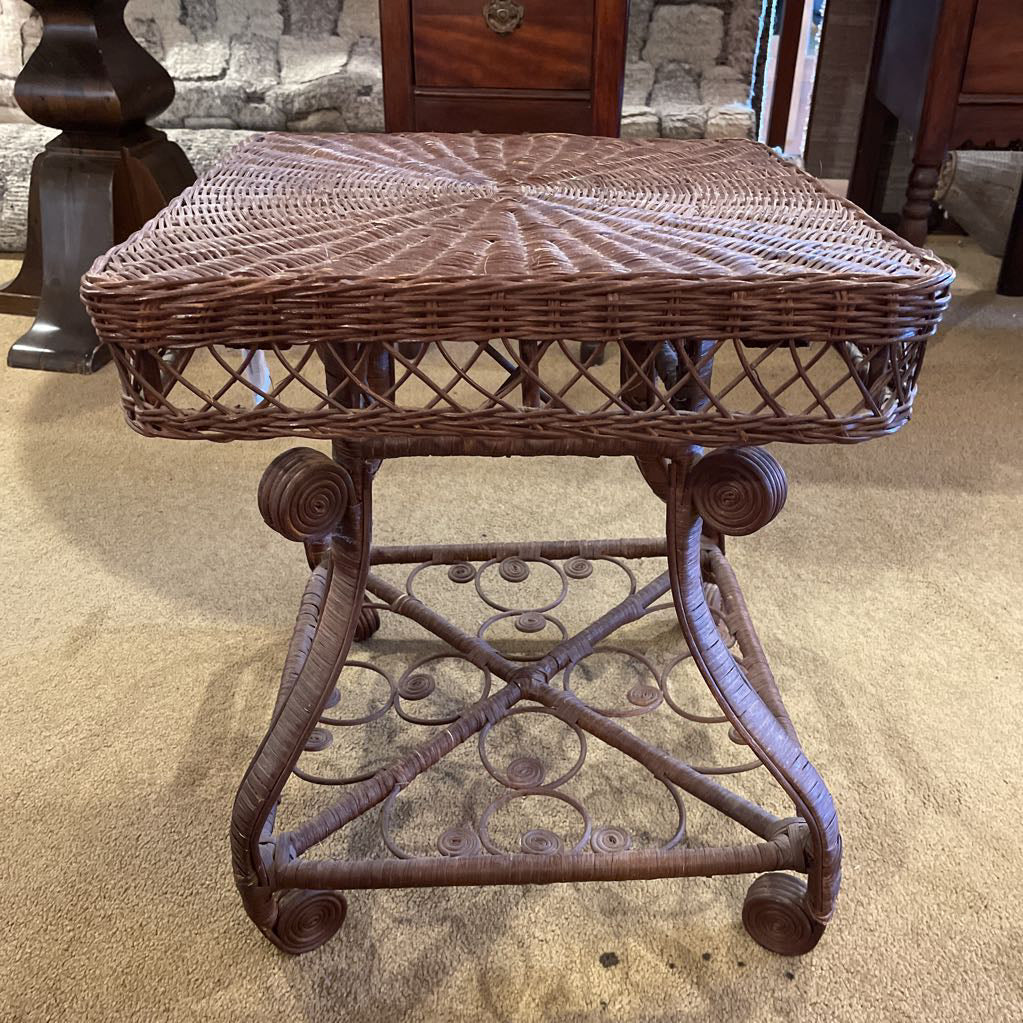 Victorian Wicker Side Table
