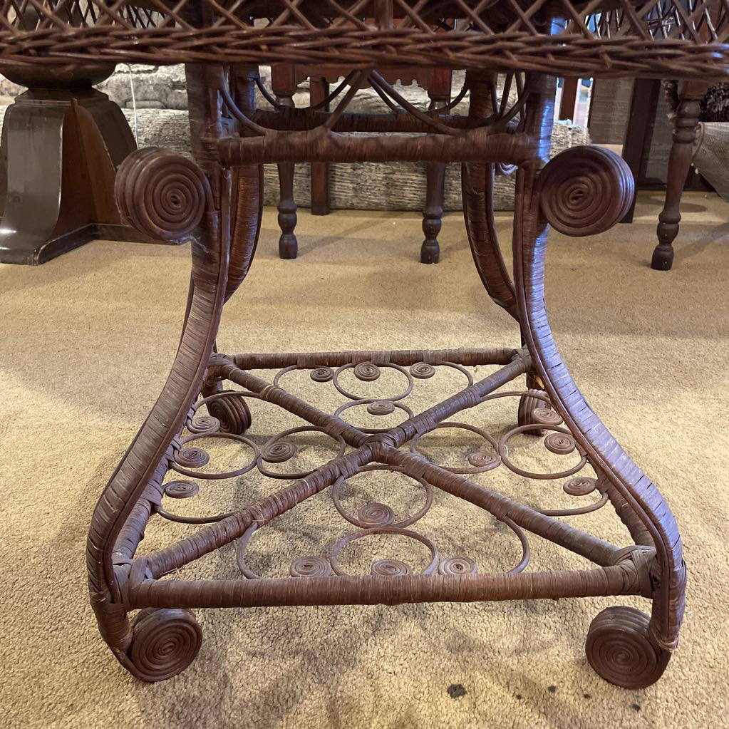Victorian Wicker Side Table