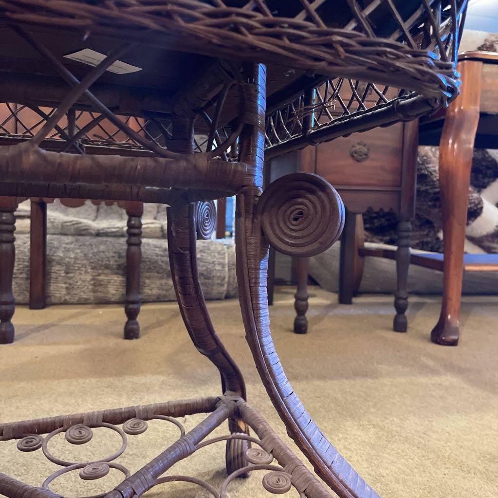 Victorian Wicker Side Table