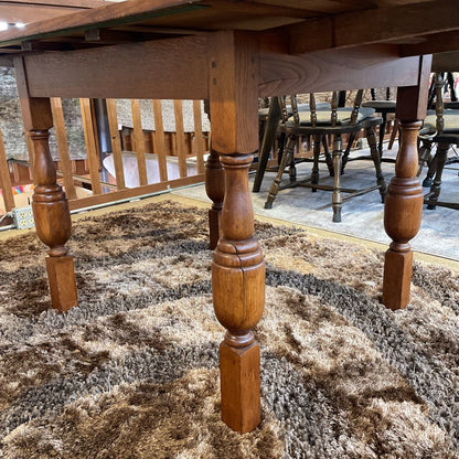 Vintage Oak Draw Leaf Pub Table