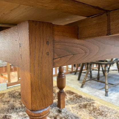 Vintage Oak Draw Leaf Pub Table