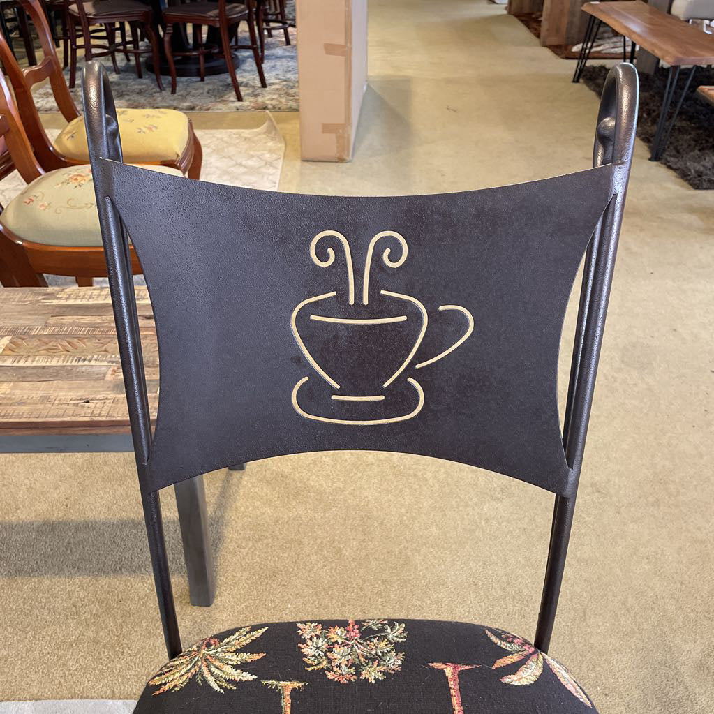 Round Glass Top Metal Base Cafe Table and Chairs SET