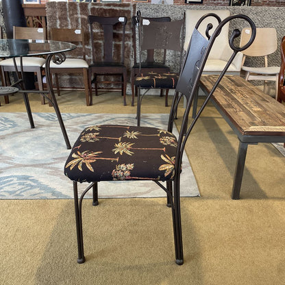 Round Glass Top Metal Base Cafe Table and Chairs SET