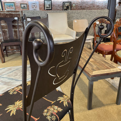 Round Glass Top Metal Base Cafe Table and Chairs SET