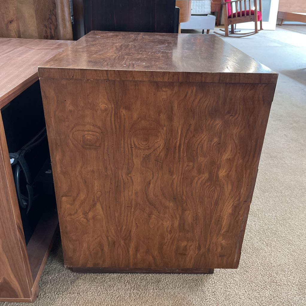Campaign Style Two Drawer Night Stand