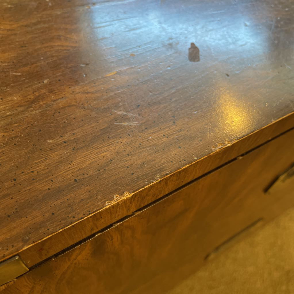 Campaign Style Two Drawer Night Stand