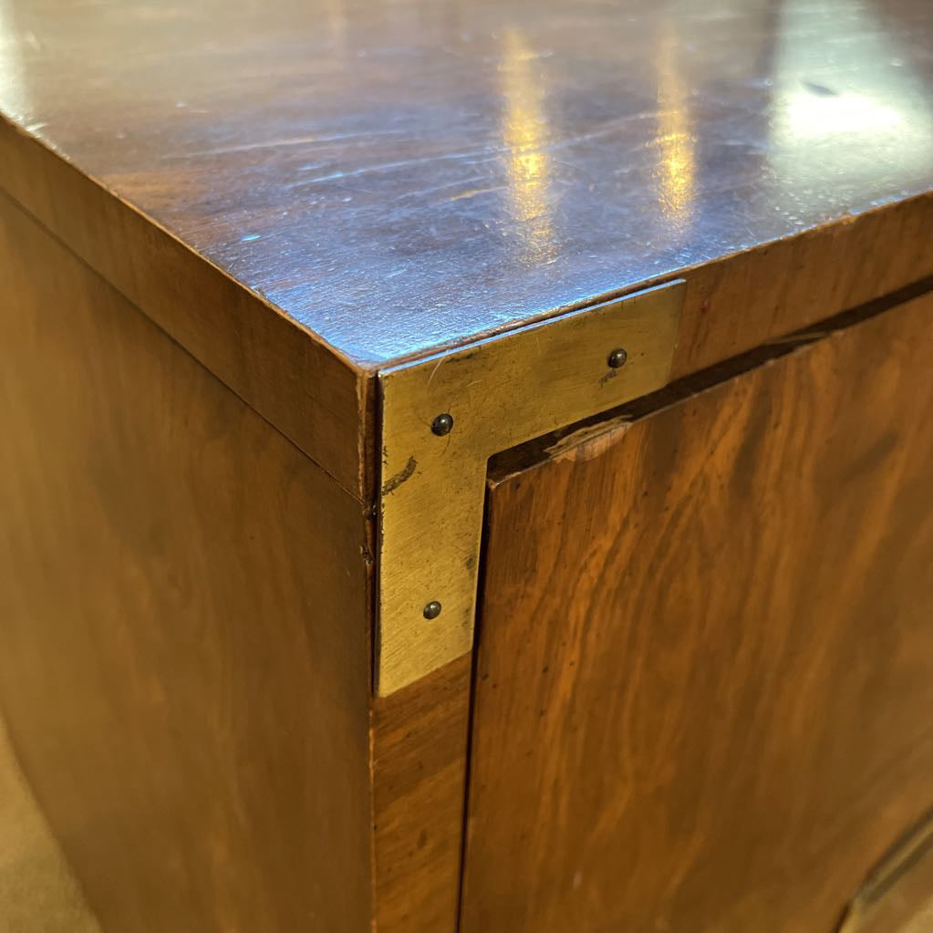 Campaign Style Two Drawer Night Stand