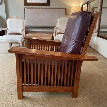 Mission Style Recliner Chair + Ottoman