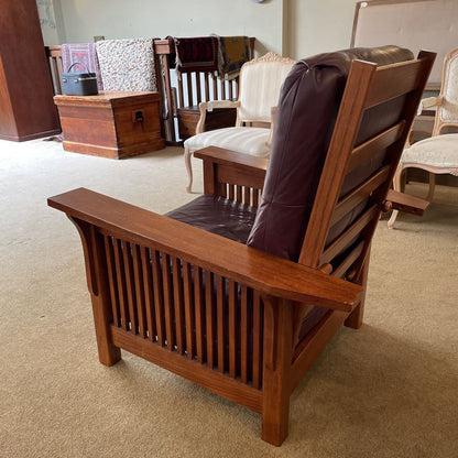 Mission Style Recliner Chair + Ottoman
