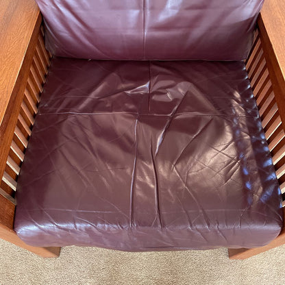 Mission Style Recliner Chair + Ottoman