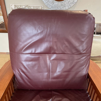 Mission Style Recliner Chair + Ottoman