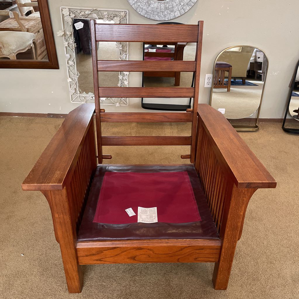 Mission Style Recliner Chair + Ottoman
