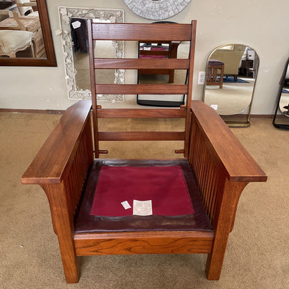 Mission Style Recliner Chair + Ottoman