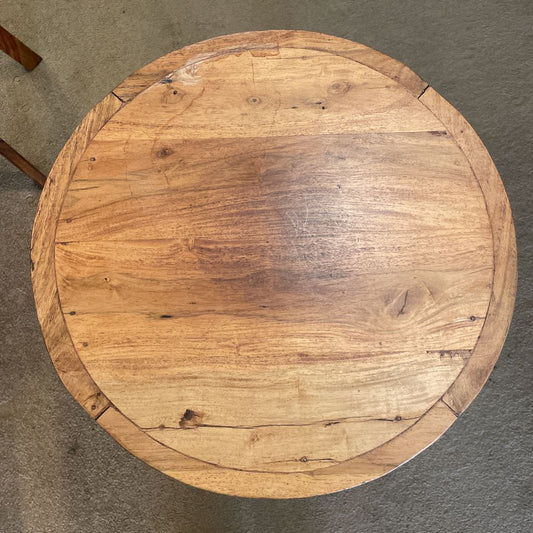 Tall Wooden Round Side Table C SIDE TABLES