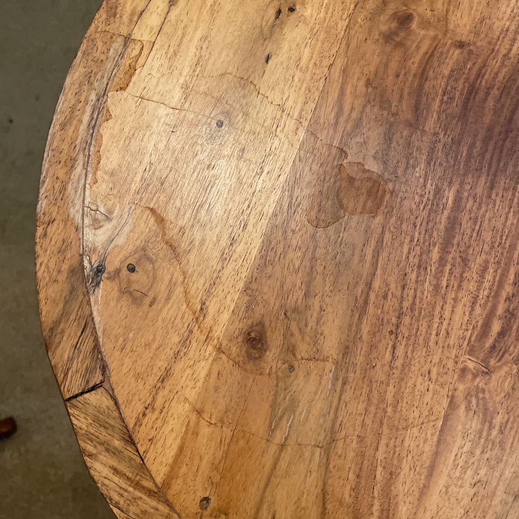 Tall Wooden Round Side Table C SIDE TABLES