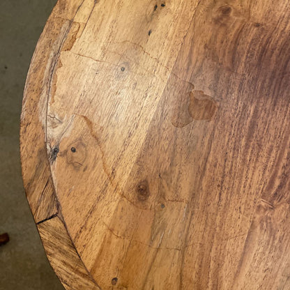 Tall Wooden Round Side Table C SIDE TABLES