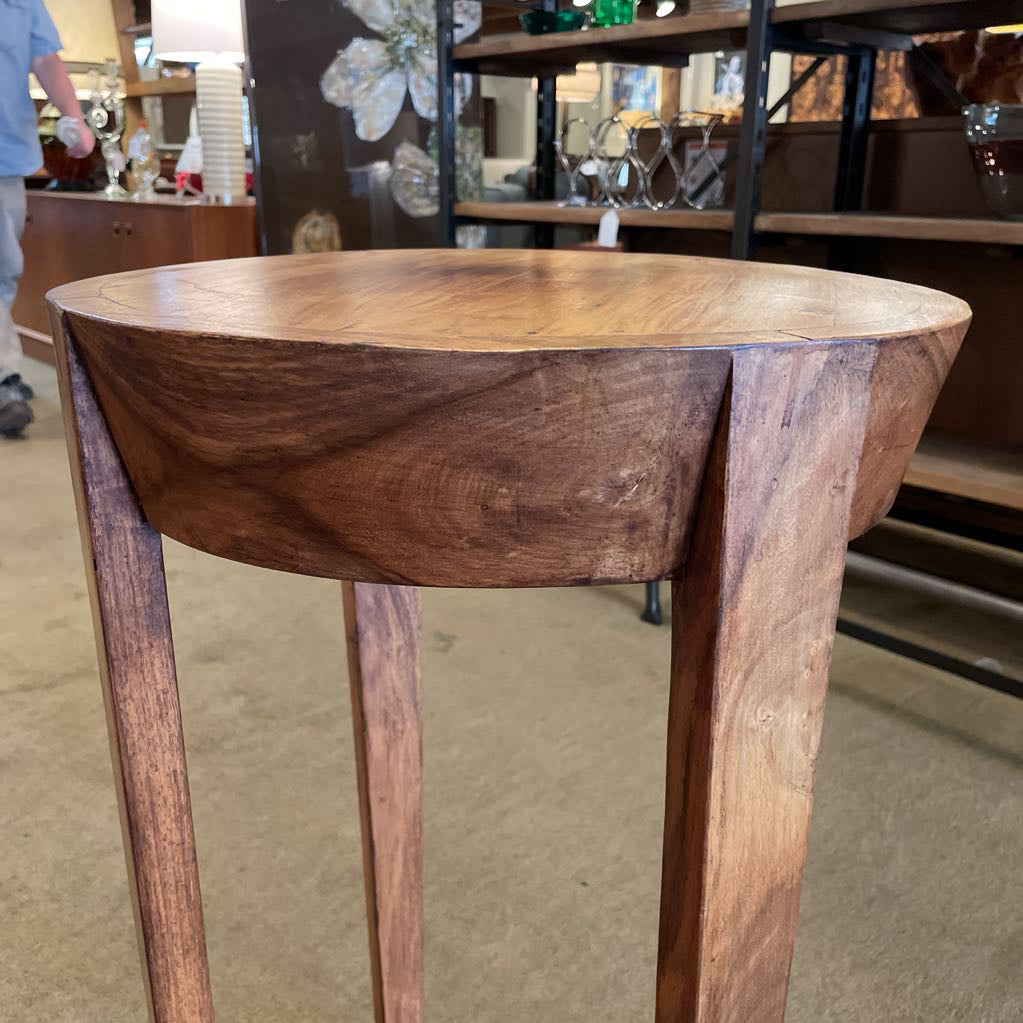 Tall Wooden Round Side Table C SIDE TABLES