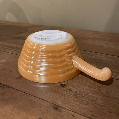 Fire King Peach Lustre Bowl with Handle SMALLS