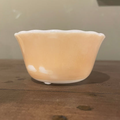 Fire King Peach Lustre Cup with Scalloped Rim SMALLS